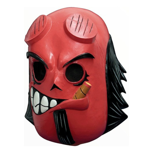 Máscara De Calavera Hellboy Color Rojo
