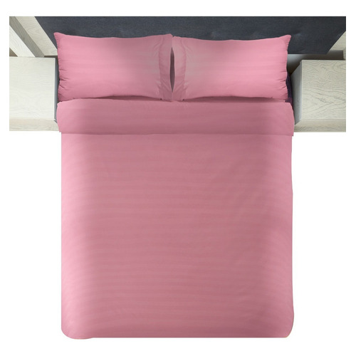 Juego De Sábanas King Size Microfibra Soft Tela Satinada Diseño de la tela Rosa
