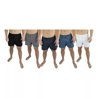 Kit 3 Shorts Malha Grande Tamanho Plus Size Cores Variadas
