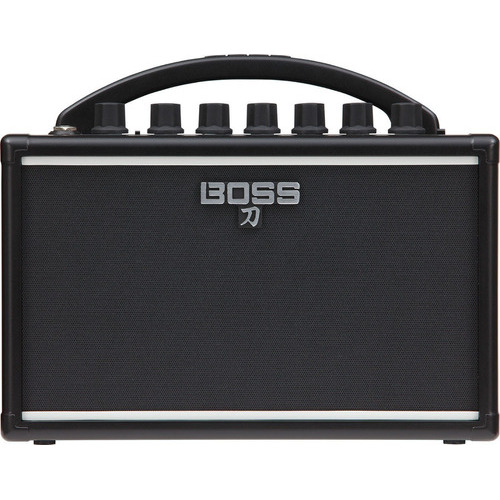 Miniamplificador compacto Boss Katana en forma de cubo con retardo, color negro