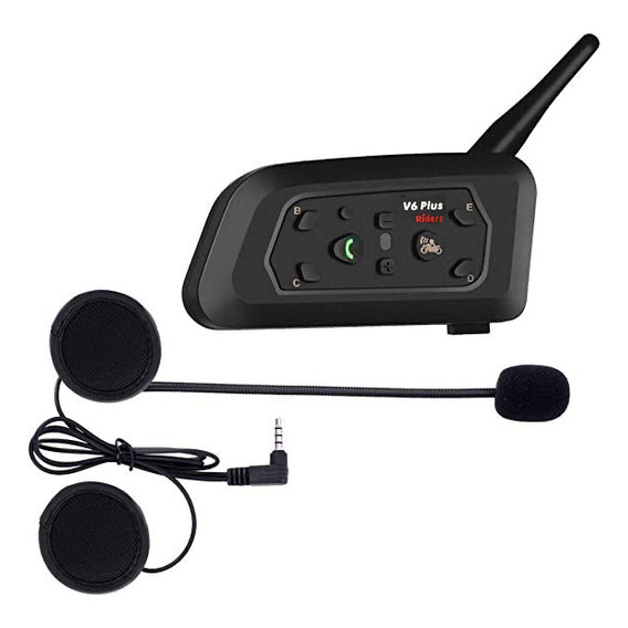 Intercomunicador Casco Moto Bluetooth Manos V6 Riders 1200mt