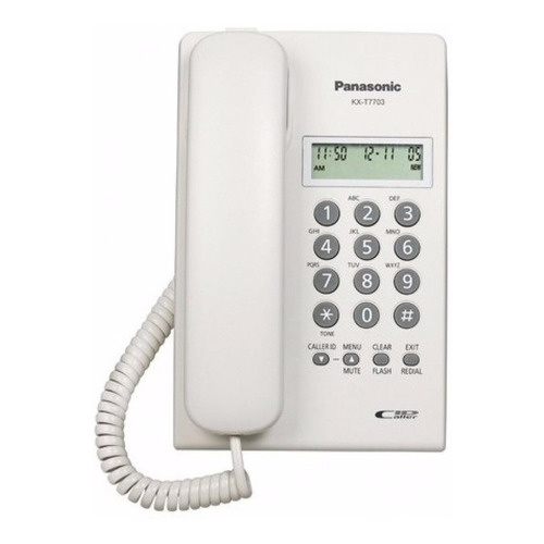 Teléfono Panasonic KX-T7703 fijo - color blanco