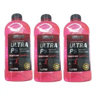 Aditivo Radiador Fluído Rosa Diluído Pronto Para Uso 3lt Rad