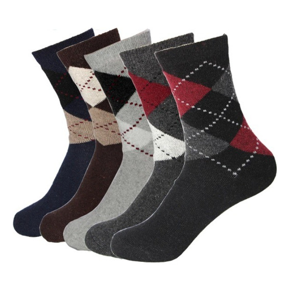 Pack 12 Pares Calcetines Con Rombos Para Hombre Con Bamboo