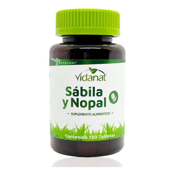 Sábila Y Nopal Vidanat 150 Tabletas 500 Mg Sabor Sin Sabor