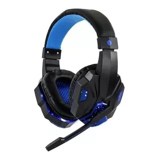 Fone De Ouvido Headset Gamer Sate Preto/azul Com Luz Ae-327b