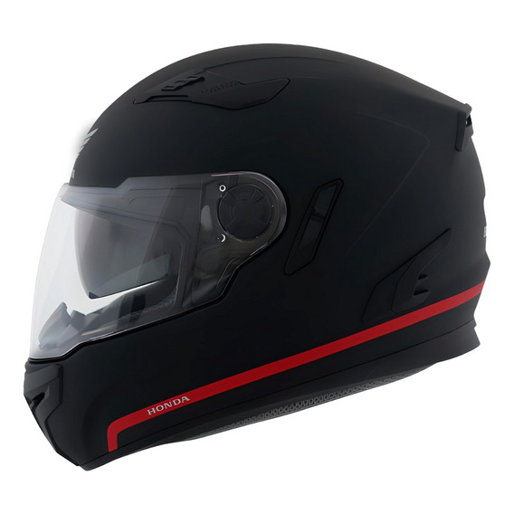 Casco Integral Honda Original Helin Negro Mate Doble Visor 