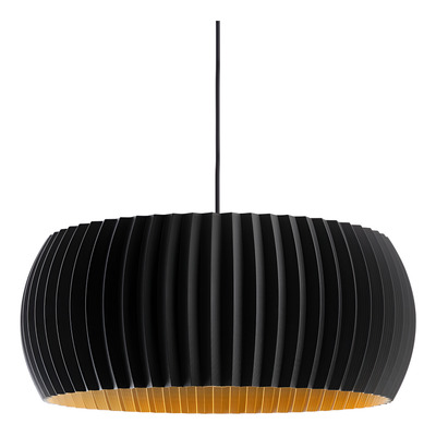 Lampara Colgante Roma 40cm Negro Sustentable 3d Apto Led E27