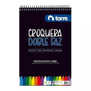 Croquera Torre Doble Faz Oficio 21x32 Cm 50 Hojas