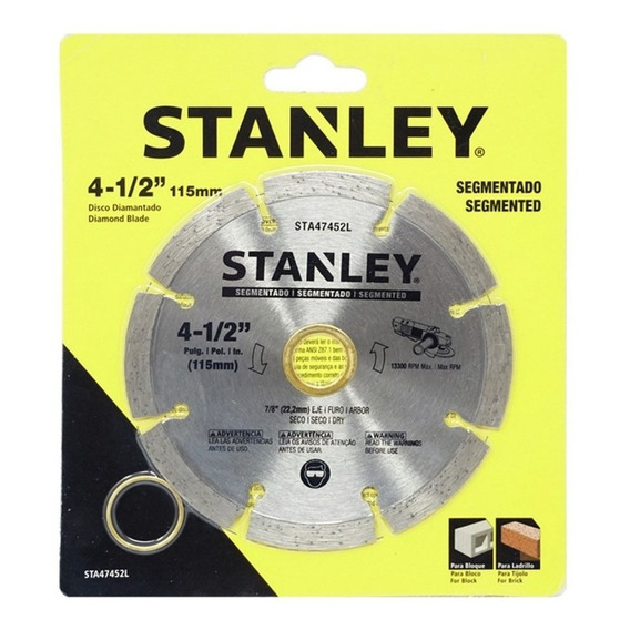 Disco Diamantado Segmentado 4-1/2  Stanley Sta47452l