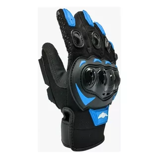 Guantes Para Motociclista Isp Touch Color Negro/azul Talla Xl