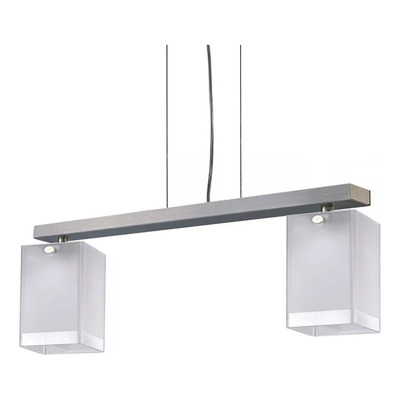 Colgante 4 Luces Vidrios Cuadrados Apto Led Moderno E-27