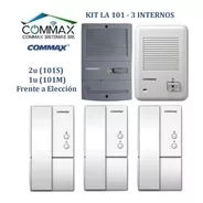 Kit La 101 Commax Audio - 3 Internos  ( Embutir O Aplicar )