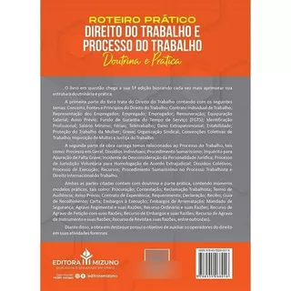 Roteiro Prático: Direito Do Trabalho E Processo Do Trabalho - 5ª Edição, De Ulisses Vieira Moreira Peixoto. Editora Mizuno, Capa Dura, Edição 5 Em Português, 2023