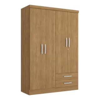 Closet Yardas 4 Puertas 2 Cajones Modelo S444 Teca Color Nogal