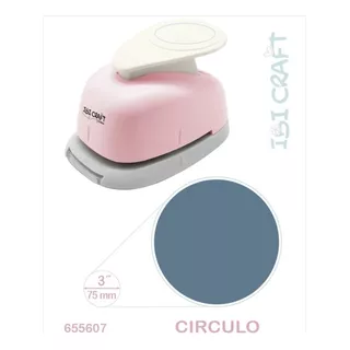 Sacabocados Perforadora Artistica 75mm 3  Circulo Ibi Craft Color Rosa Claro Forma De La Perforación Círculo Ibi Craft