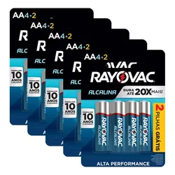 30 Pilhas Aa Alcalina Rayovac 5 Cart C/ 6 Unid no Mercado Livre com oferta e cupom de desconto