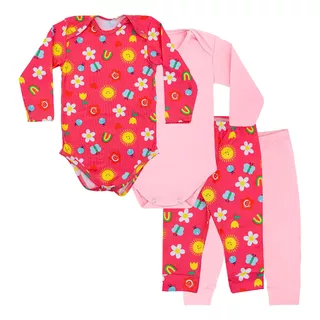 Kit Pijama Térmico 4 Pçs Bebê Energy Thermo Jardim Encantado