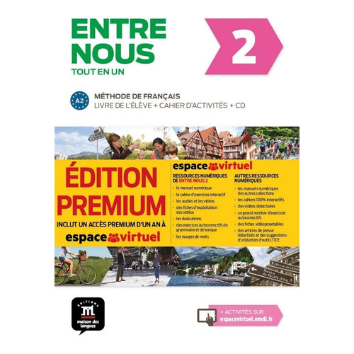Entre Nous 2 ediciÃÂ³n Premium, de VV. AA.. Editorial DIFUSION CENTRO DE INVESTIGACION Y PUBLICACIONES D, tapa blanda en francés
