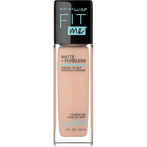 Base de maquillaje líquida Maybelline New York Fit Me Matte + Poreless tono 235 pure beige - 30mL