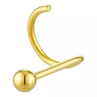 Piercing Nostril Esfera Titânio Dourado Nariz Aba Nasal