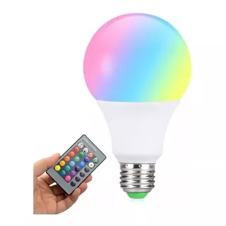 Lâmpada Led 16 Cores Rgb + Controle 24 Funções! 3w E27 Spot