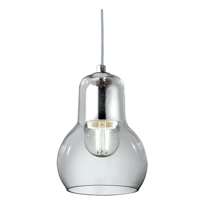 Colgante Budda 1l Base Redonda Apto Led Transparente Transparente