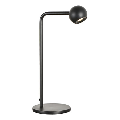 Velador De Mesa Ball-lm Cabezal Movil Negro Gmg