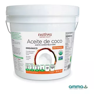 Nutiva Aceite De Coco Comestible Puro Refinado 3.79 Lt