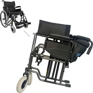 Cadeira De Rodas Dobrável Em Aço D400 T46 Dellamed