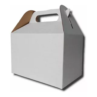 Caja  Box Lunch Grande  Blanca 21.5x14x15 Entrega Inmediata