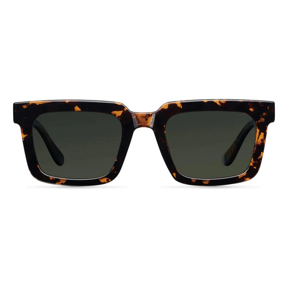 Lentes De Sol Meller Polarizados Uv400 - Taleh Tigris Olive Lente Verde Oscuro Varilla Marrón Armazón Marrón