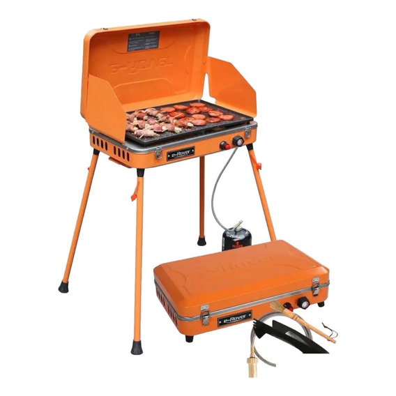 Asador Gas Portátil Maletín Acero Inoxidable Plegable Anafre