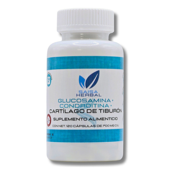 Glucosamina + Condroitina + Cartílago De Tiburón Con 120 Cápsulas Sabor Natural SAISA HERBAL