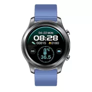 Smartwatch Noga Ng-sw05 1.3  Caja De  Metal  Plateada, Malla  Azul De  Tpu