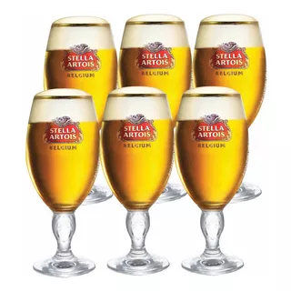 Taça De Cerveja Stella Artois Belgium 415ml 6 Pçs Cor Incolor