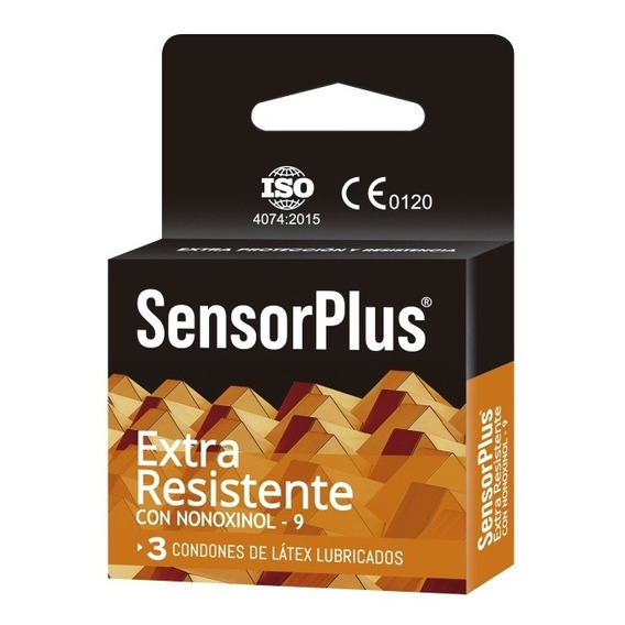 3 Preservativos Sensor Plus Extra Resistente Con Nonoxinol-9