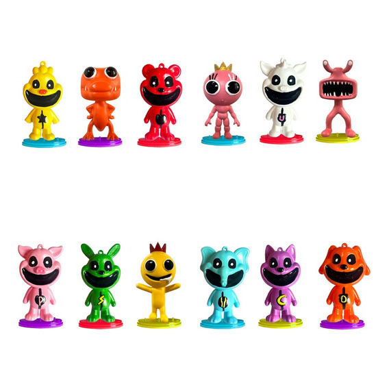 Figuras De Scary Smile Critter, 12 Bolsillos, Juguetes De Re