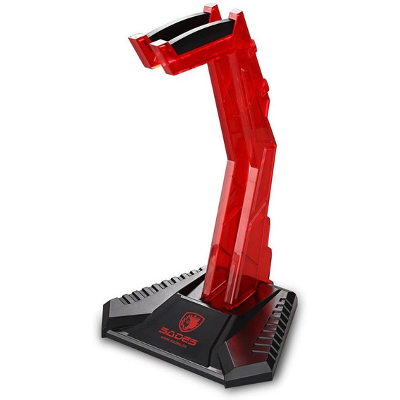 Auricular Stand Sades Gaming Acrilico Resistente Rojo