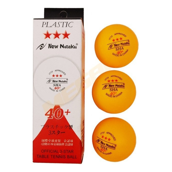 Blister X3 Pack Pelotas De Ping Pong Nittaku Tenis De Mesa 