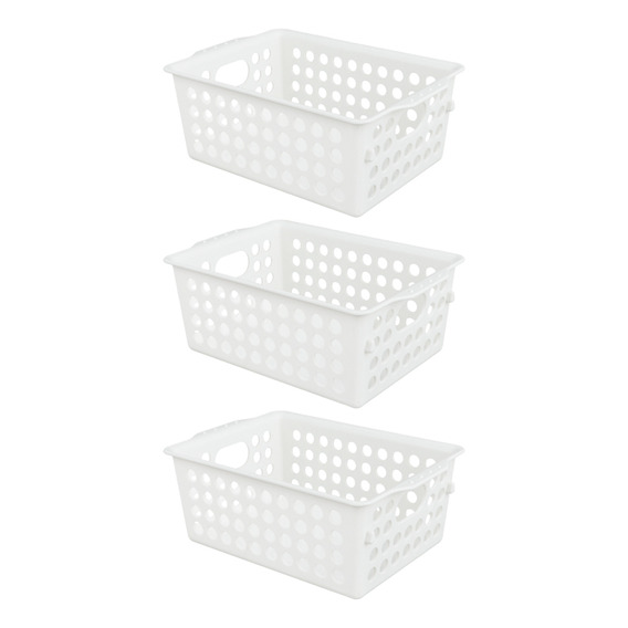 Miniso Set Organizadores Plástico Blancos 13.2x9.5x6.5 Cm 3 