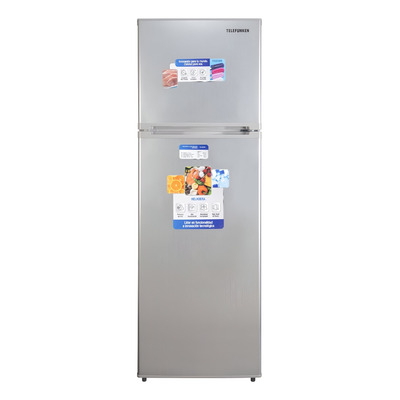 Heladera Con Freezer 410l Telefunken Luz Interior+accesorios Color Gris