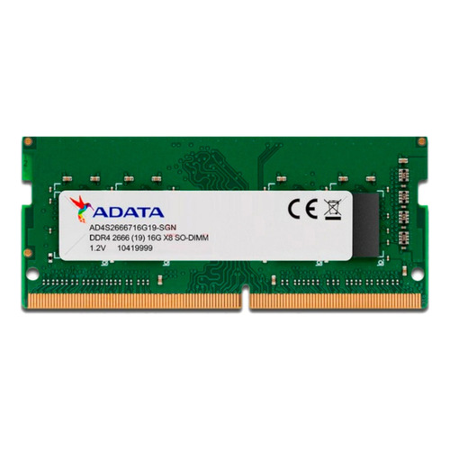 Memoria RAM Premier color verde 16GB 1 Adata AD4S2666716G19-SGN