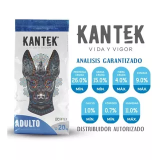 Croquetas Alimento Perro Super Premium 26% Kantek Adulto 20k