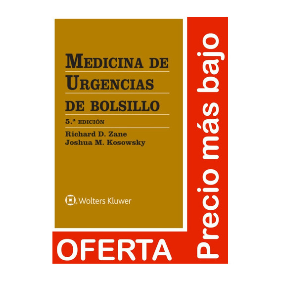 Medicina De Urgencias, De Zane. Editorial Wolters Kluwer, Tapa Blanda En Español, 2023
