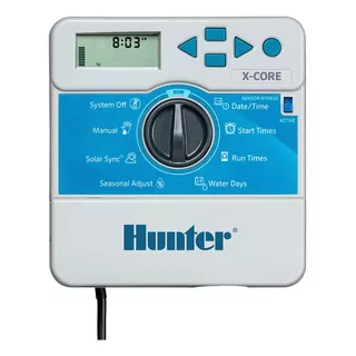 Programador De Riego Hunter Automatico Xcore 8 Estaciones Color Gris