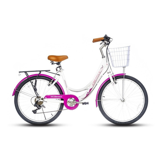 Bicicleta Best Branta City 24  Talla (m) 16 Blanco/rosado