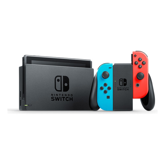 Nintendo Switch HAC-001 32GB Standard  color rojo neón, azul neón y negro