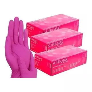 Kit 3 Cx - Luva Procedimento Nitrilo Pink Sem Pó Supermax