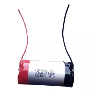 Bateria Recargable Lipo 850mah 3.7v 3.145wh Cilindrica 17350